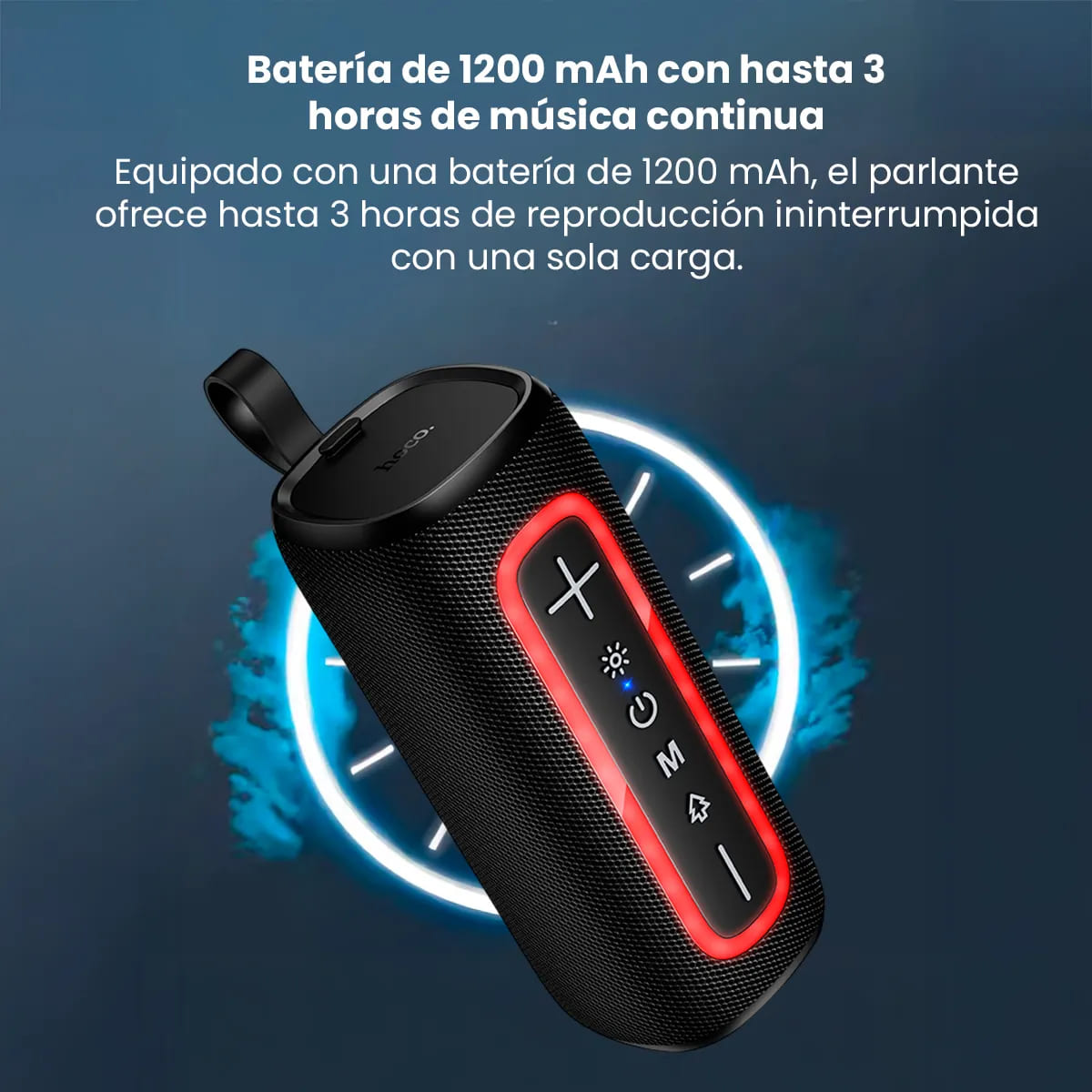 PARLANTE HOCO HC36 BLUETOOTH 5.4 FM TF TWS NEGRO - 6