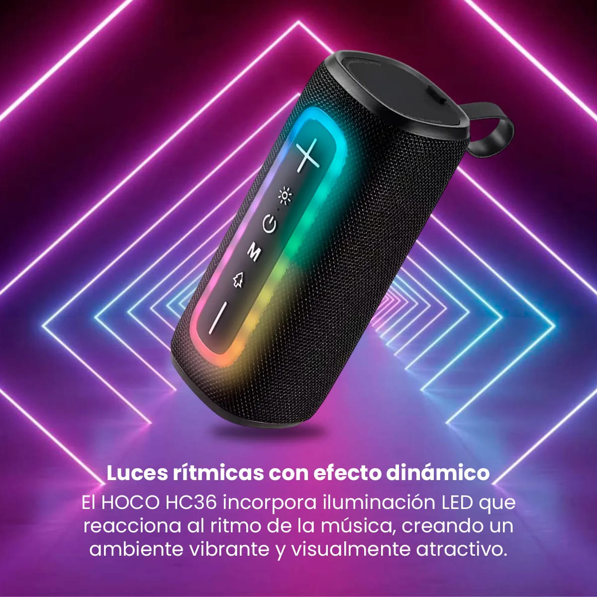 PARLANTE HOCO HC36 BLUETOOTH 5.4 FM TF TWS NEGRO - 8