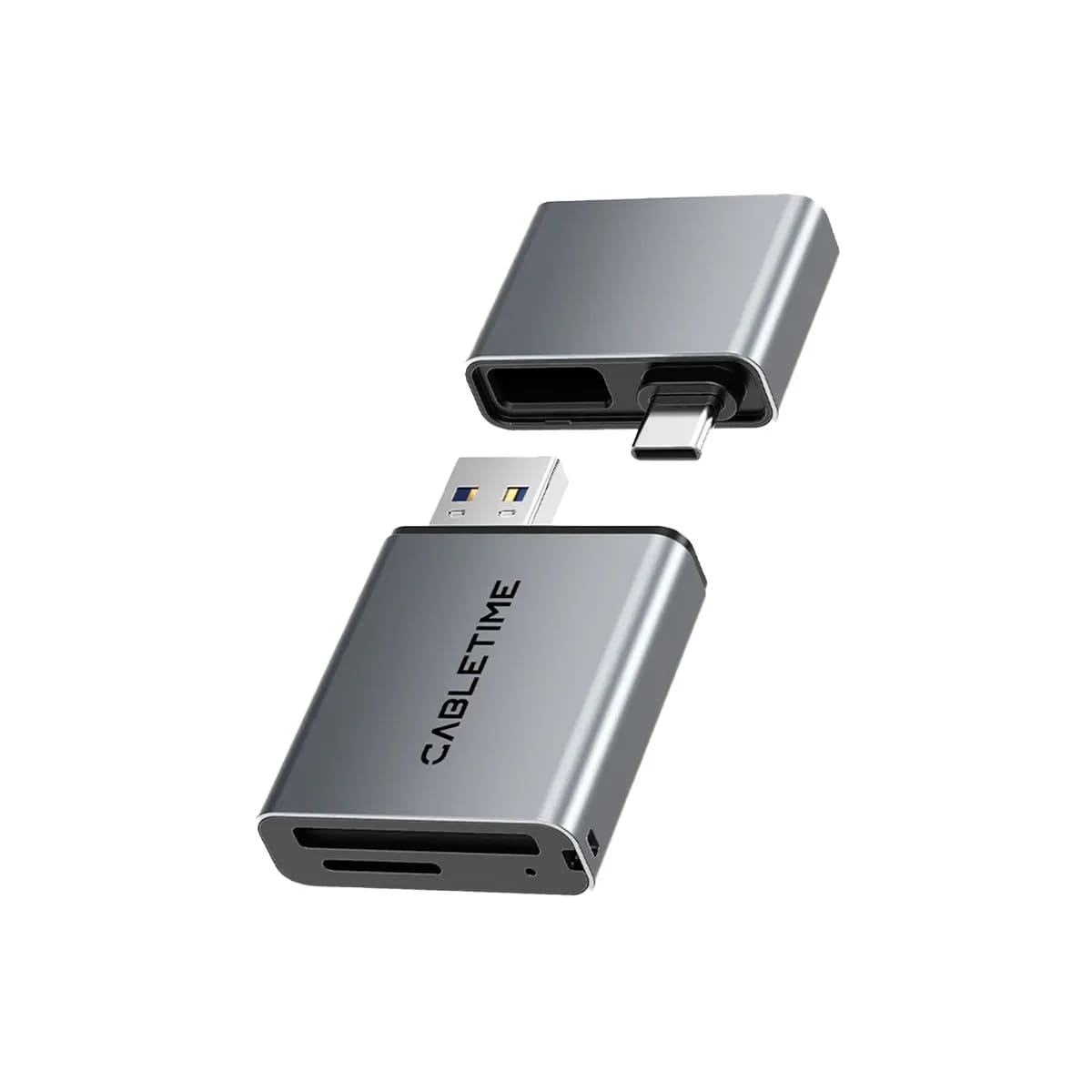 LECTOR DE TARJETA USB-C 3 EN 1 CABLETIME CB49G SD/TF 4.0 312MB/S - 2
