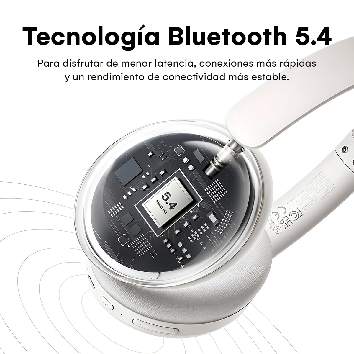 AUDIFONOS UGREEN HP205 STUDIO MAX2 ENC BLUETOOTH 5.4 OVER EAR 80H NEGRO - 3