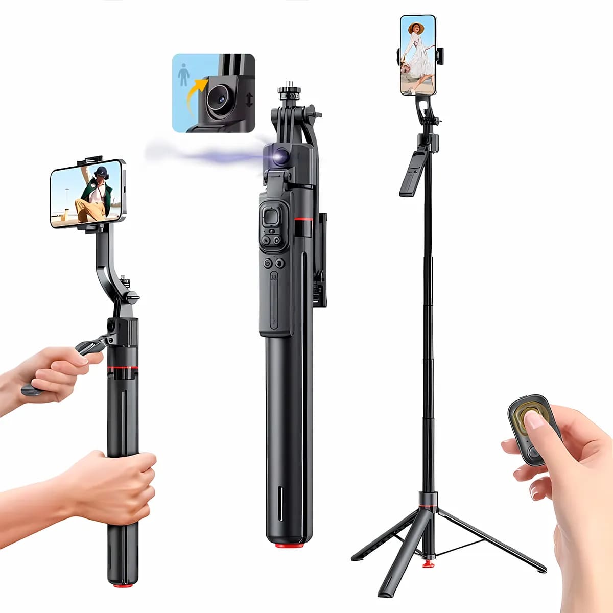 TRIPODE INTELIGENTE XO-SS28 PARA CELULAR 1.76CM CON SEGUIMIENTO FACIAL - 1