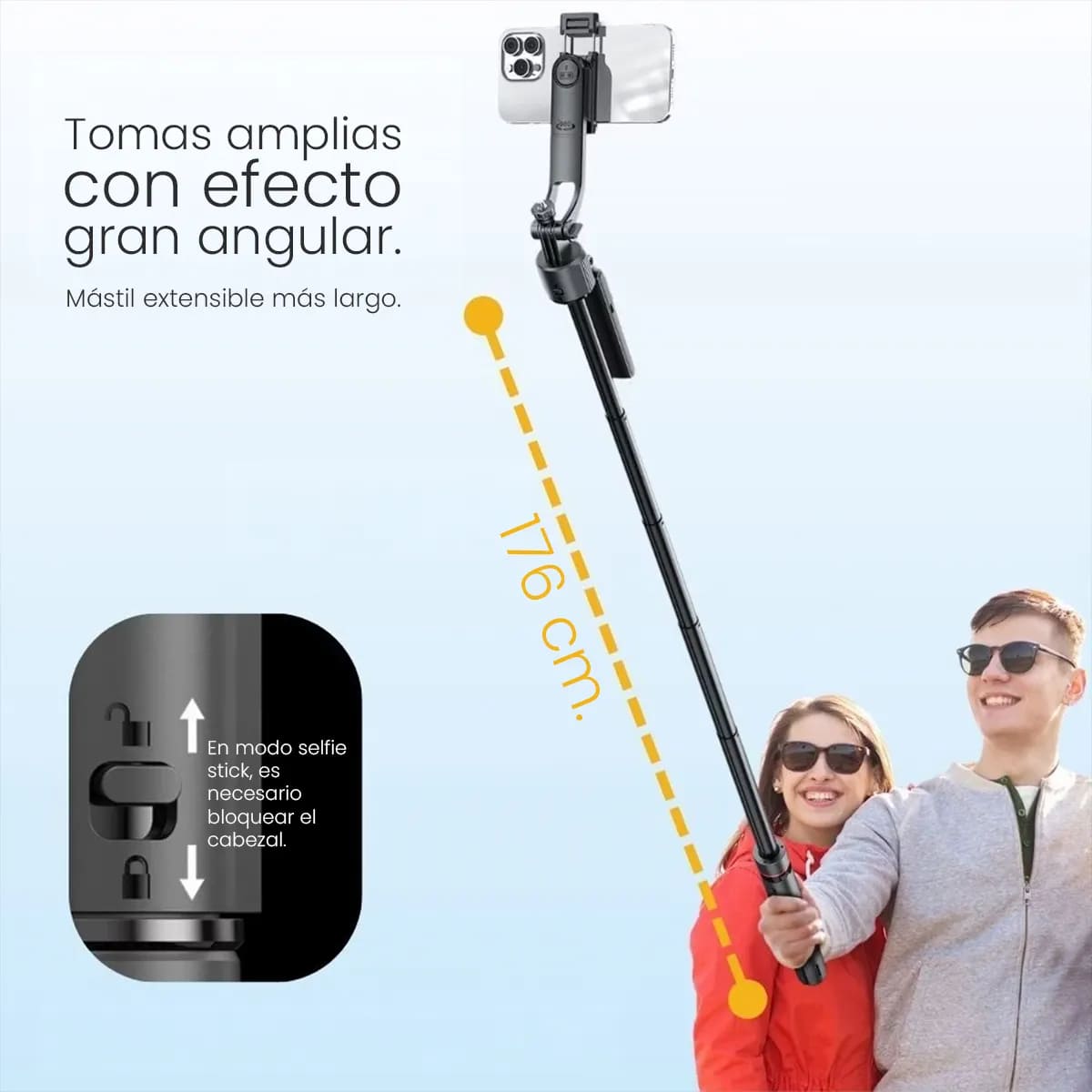TRIPODE INTELIGENTE XO-SS28 PARA CELULAR 1.76CM CON SEGUIMIENTO FACIAL - 5