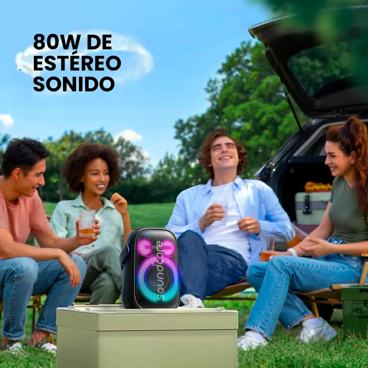 PARLANTE SOUNDCORE RAVE NEO 2 BLUETOOTH IPX7 80W PARTYCAST 2.0 - 6
