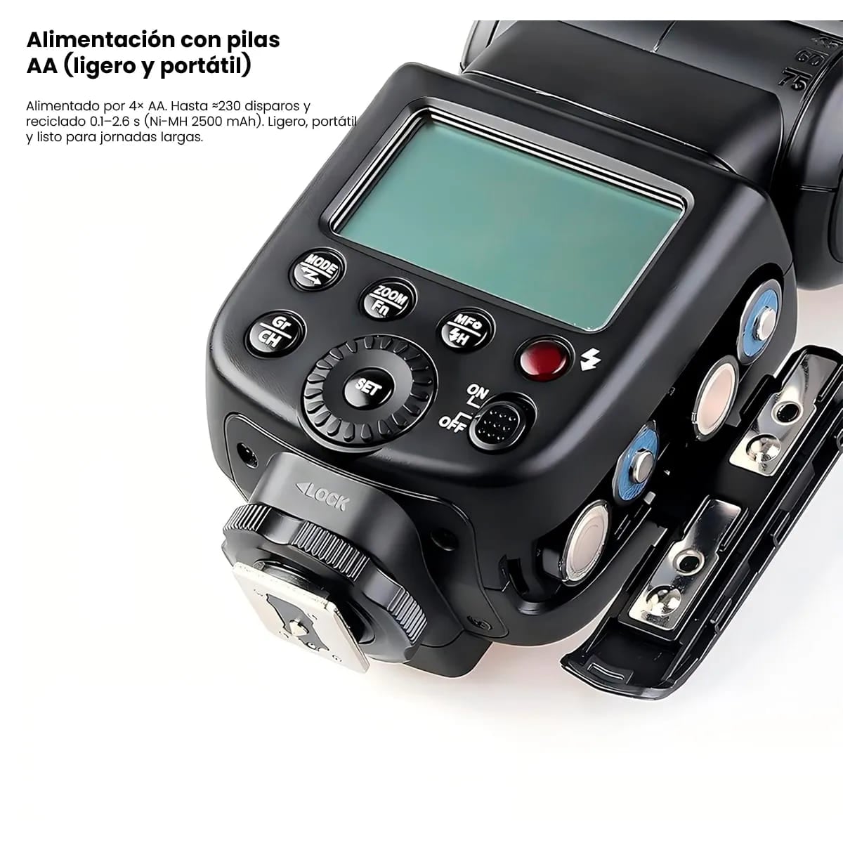 FLASH SPEEDLITE GODOX TT600 UNIVERSAL GN60 2.4G HSS 1/8000 S MAESTRO ESCLAVO - 10