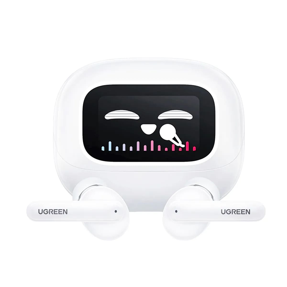 AUDIFONOS IN-EAR UGREEN WS211 BLUETOOTH 5.4 ANC 52DB HI-RES AUDIO TOUCHSCREEN  BLANCO - 3