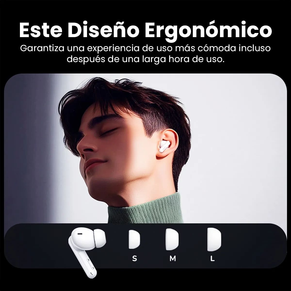 AUDIFONOS IN-EAR UGREEN WS211 BLUETOOTH 5.4 ANC 52DB HI-RES AUDIO TOUCHSCREEN  BLANCO - 10