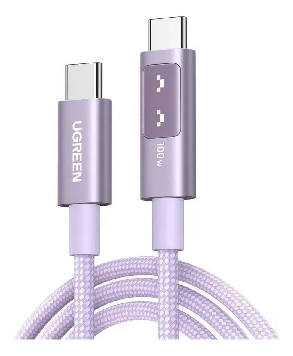 CABLE UGREEN L509 USB-C 100W 1M CON PANTALLA - 1
