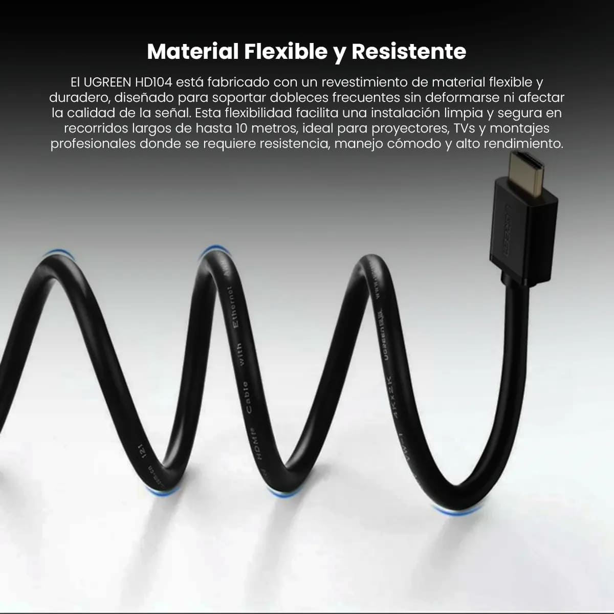 CABLE HDMI UGREEN HD104 10M 4K 18GBPS - 5
