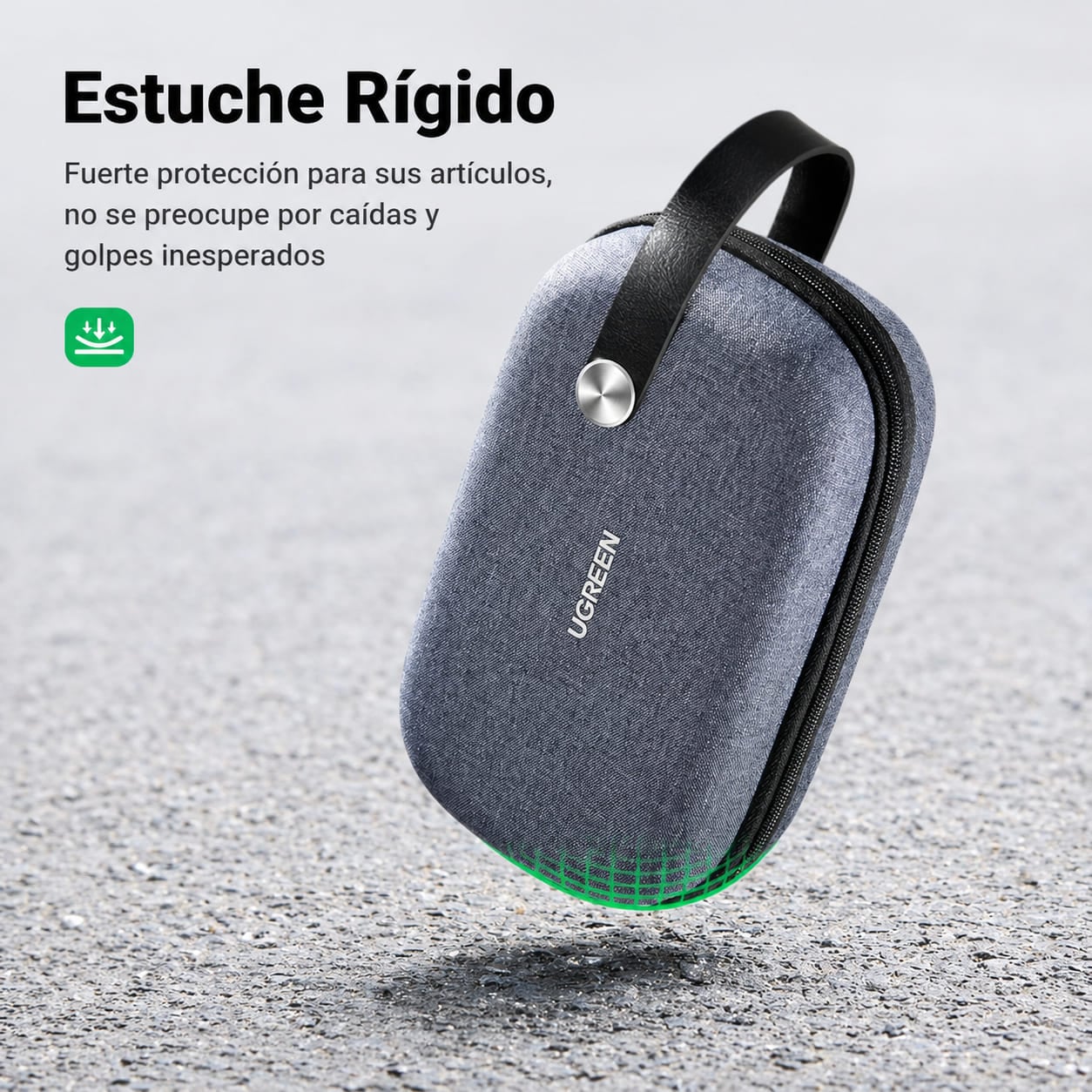 ESTUCHE RIGIDO UGREEN LP152 50903 ORGANIZADOR VIAJE CABLES ACCESORIOS GRIS - 3