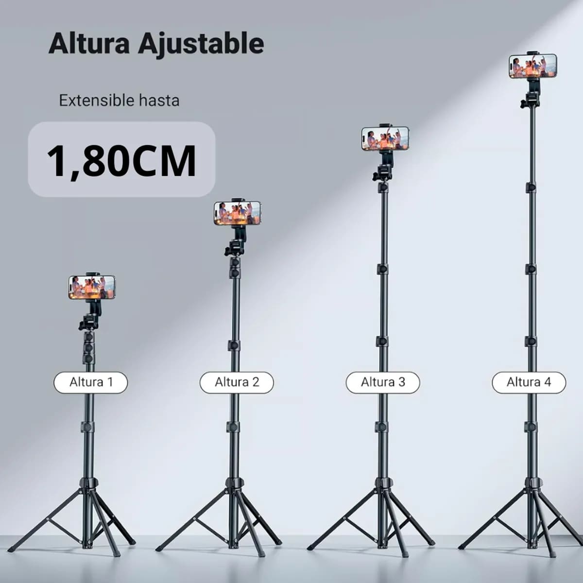 TRIPODE SELFIE STICK UGREEN SOPORTE 2 EN 1 LP680 CONTROL BLUETOOTH 1.8MTS - 8