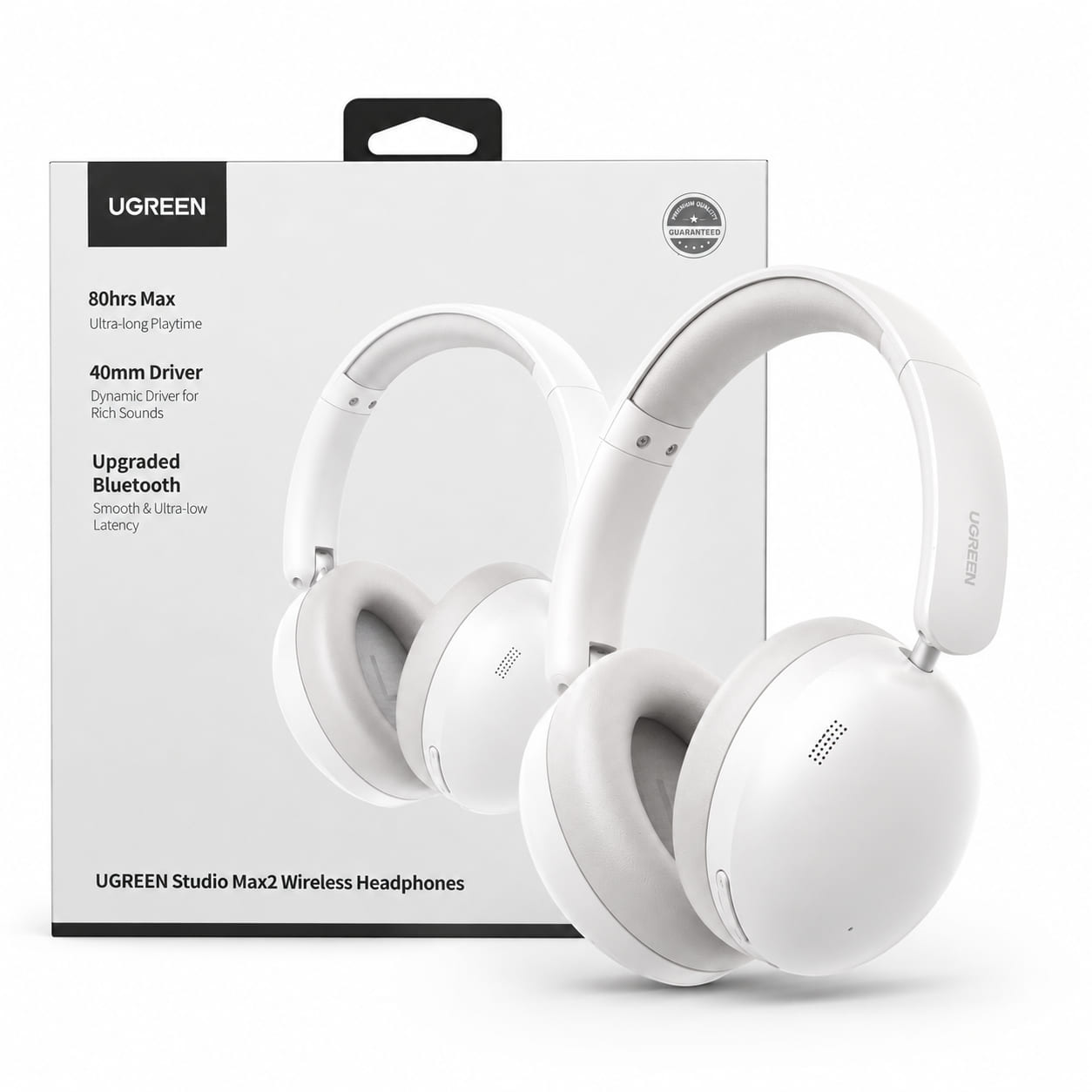 AUDIFONOS UGREEN HP205 DIADEMA STUDIO MAX2 ENC BLUETOOTH 5.4 BLANCO - 1