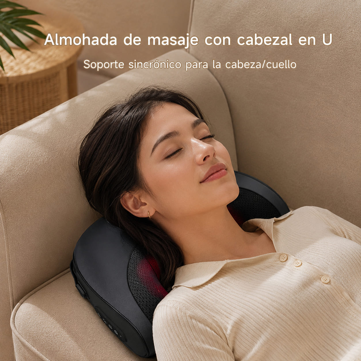 ALMOHADA MASAJEADORA BOMIDI MP1 PRO 3D INALAMBRICA RECARGABLE CUELLO ESPALDA - 4