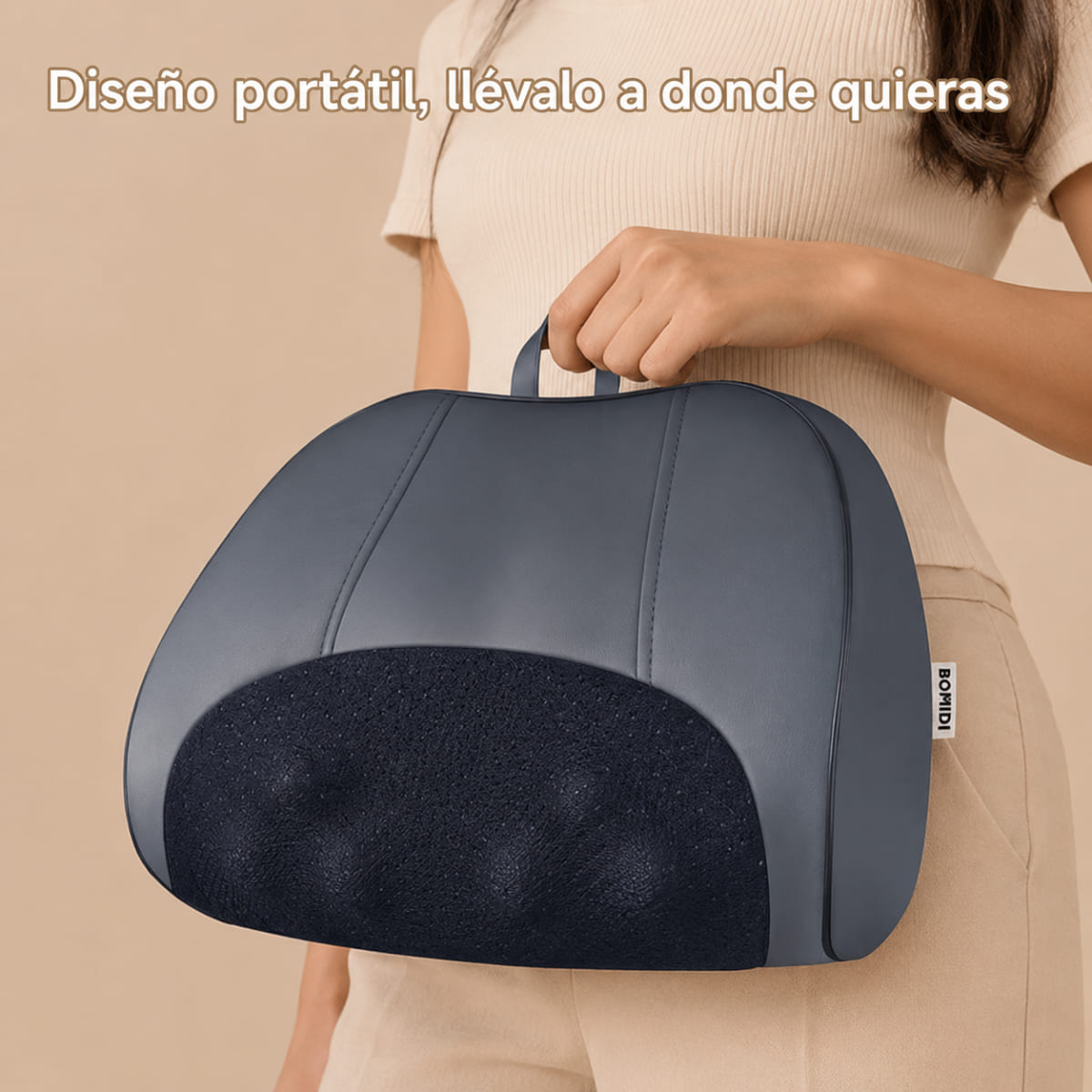 ALMOHADA MASAJEADORA BOMIDI MP1 PRO 3D INALAMBRICA RECARGABLE CUELLO ESPALDA - 5