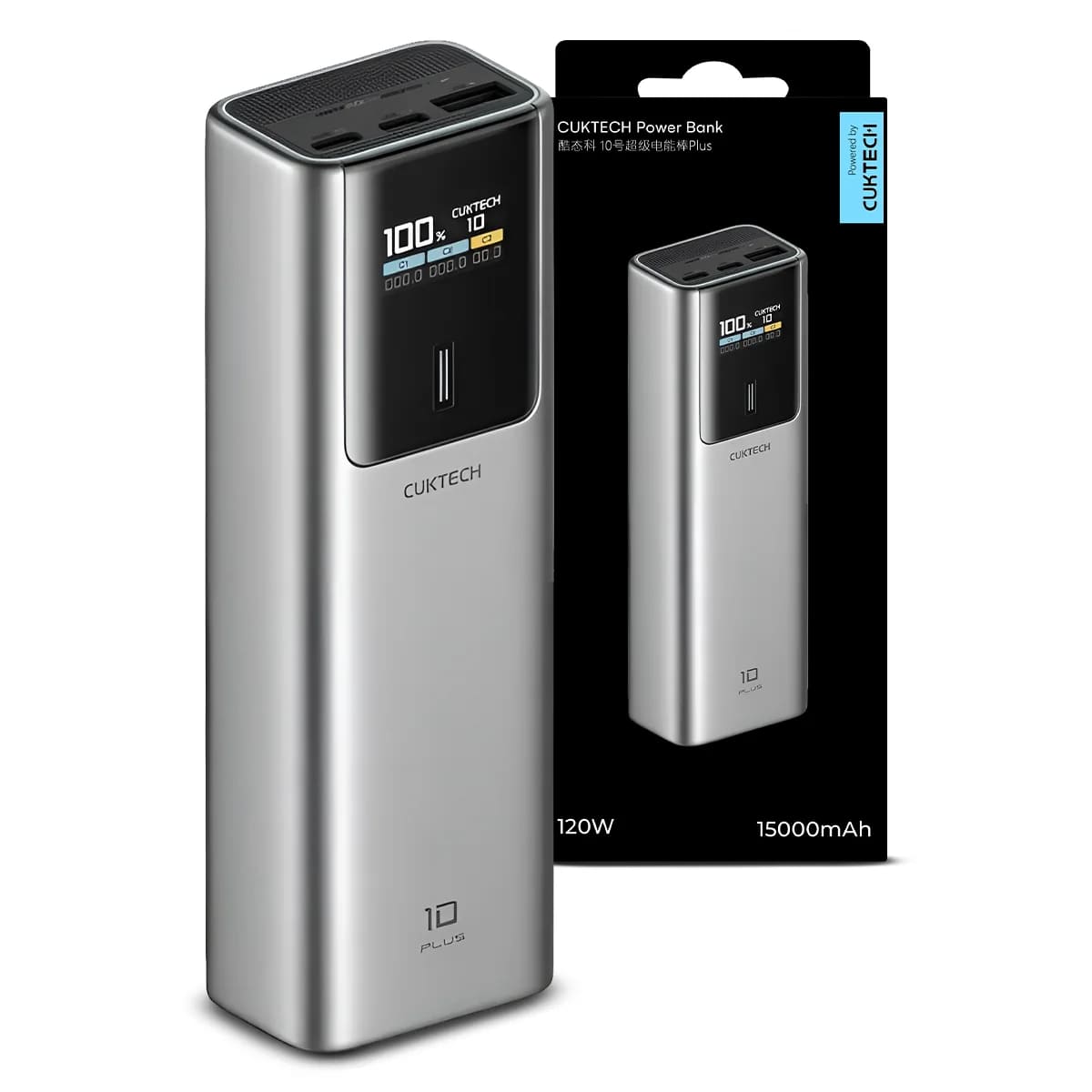 POWER BANK TIPO C CUKTECH 10 PLUS 120W 15000 MAH PARA LAPTOP - 1