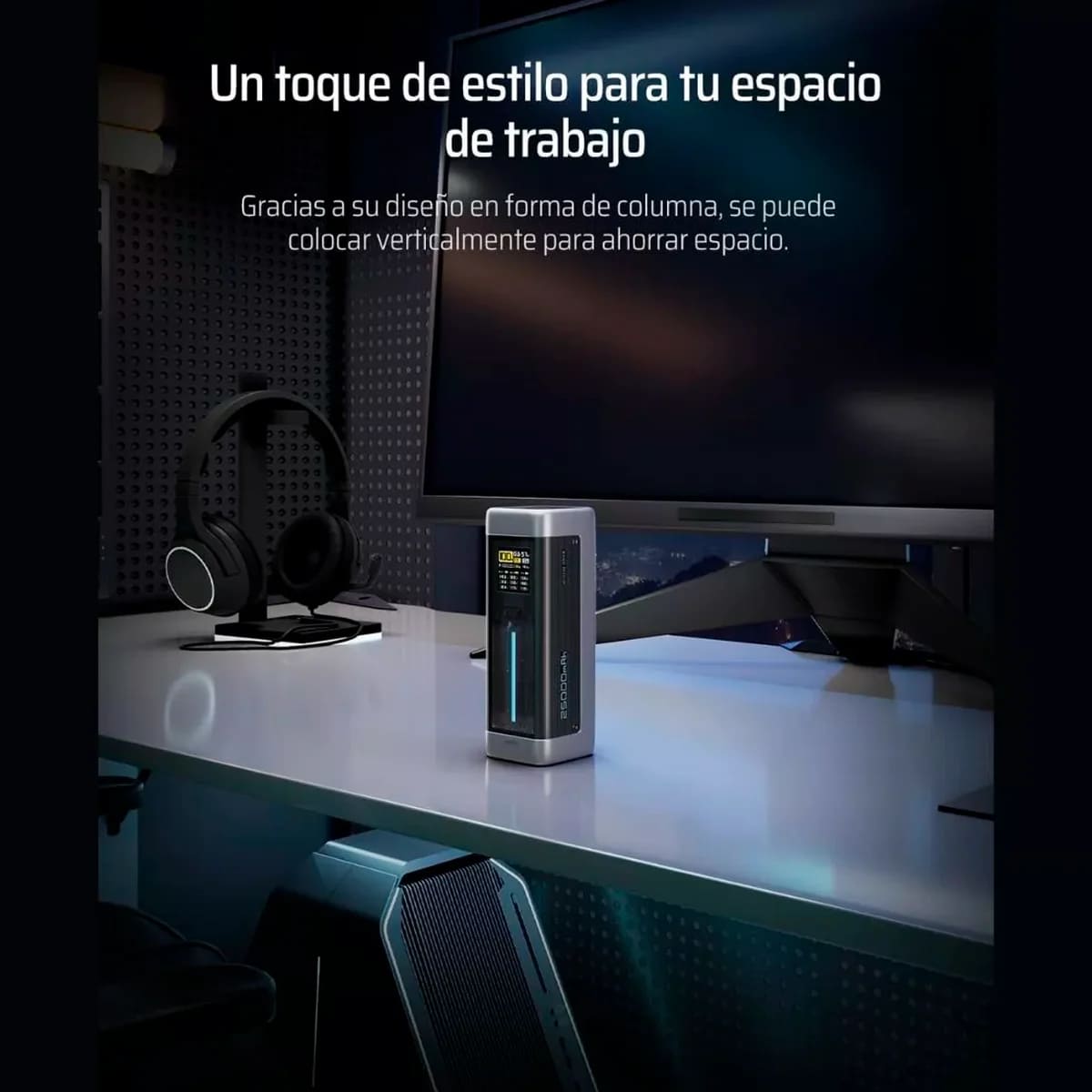 POWER BANK CUKTECH P23 210W 25000 MAH PANTALLA TFT PREMIUM NEGRO - 6