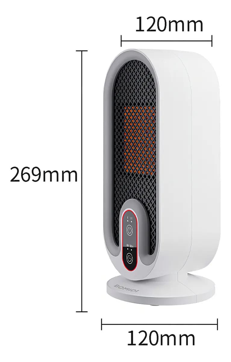 CALEFACTOR ELECTRICO BOMIDI H6 CON TEMPORIZADOR Y REGULABLE COLOR BLANCO - 7