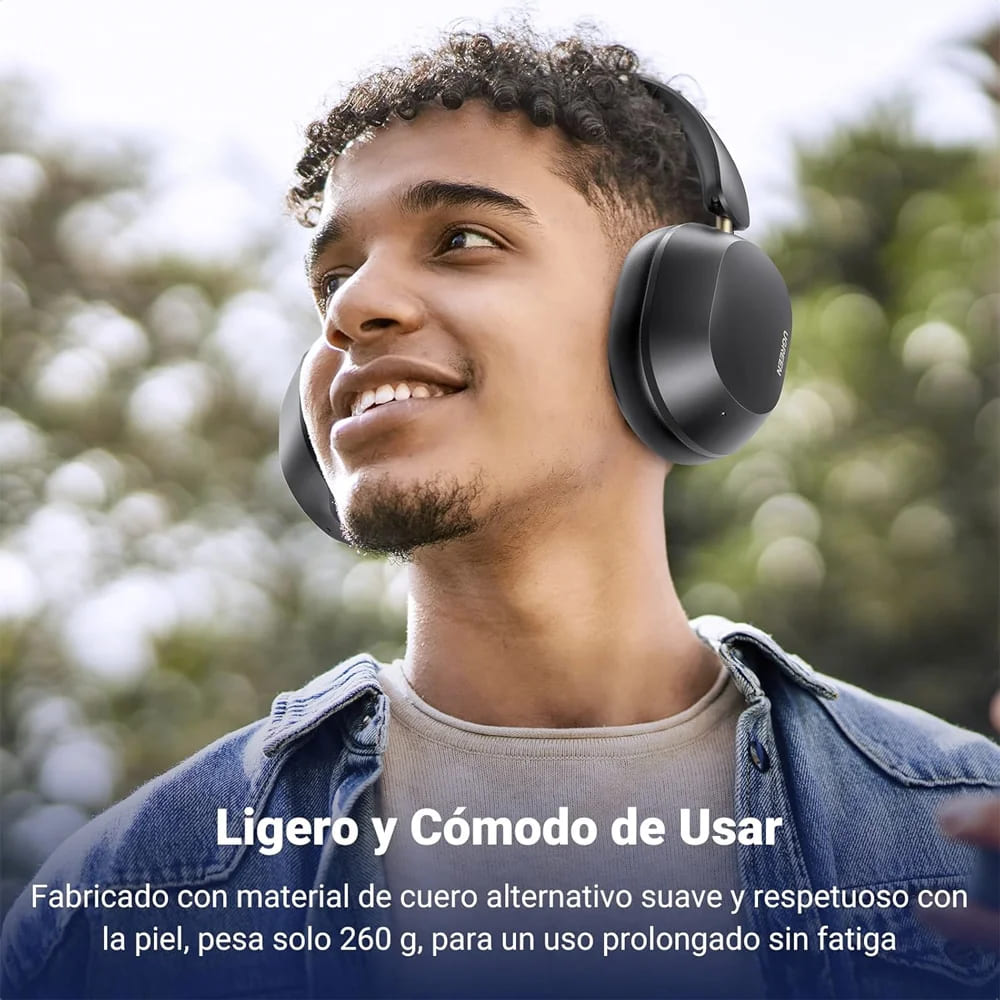 AUDIFONOS UGREEN HITUNE MAX5C ANC SONIDO ESPACIAL HIRES LDAC NEGRO - 6