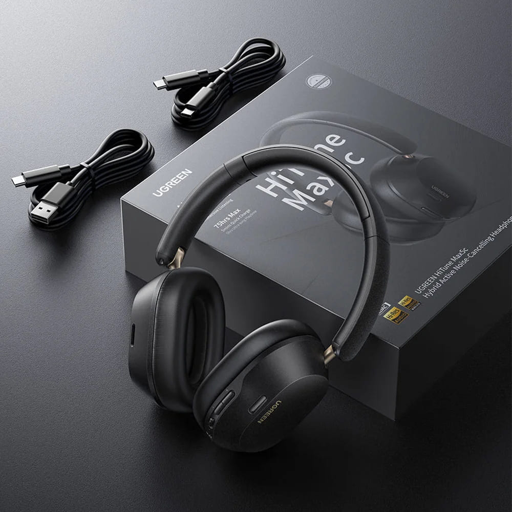 AUDIFONOS UGREEN HITUNE MAX5C ANC SONIDO ESPACIAL HIRES LDAC NEGRO - 7