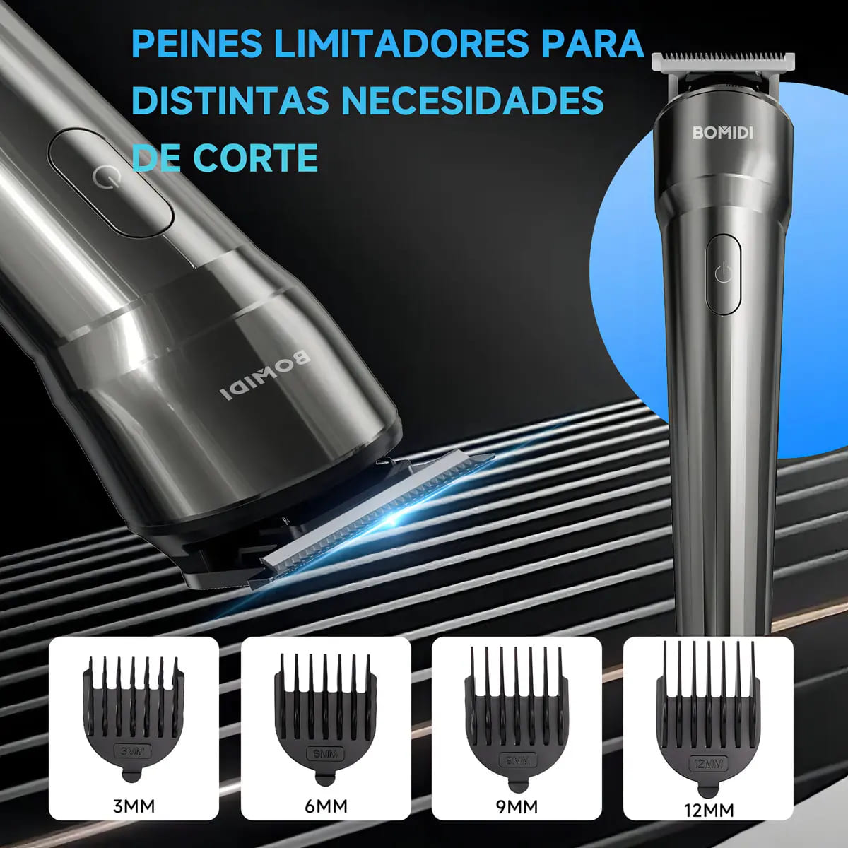 CORTADORA DE CABELLO 3 EN 1 BOMIDI L2 RECARGABLE 4 NIVELES - 7