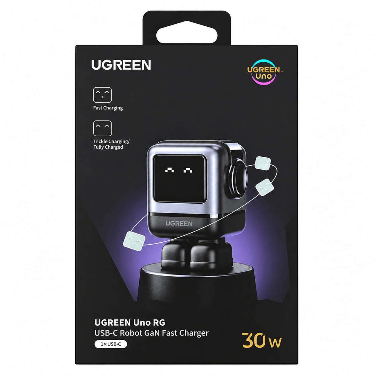 CARGADOR UGREEN CD359 30W ROBOT GAN TIPO C NEXODE GRIS - 1