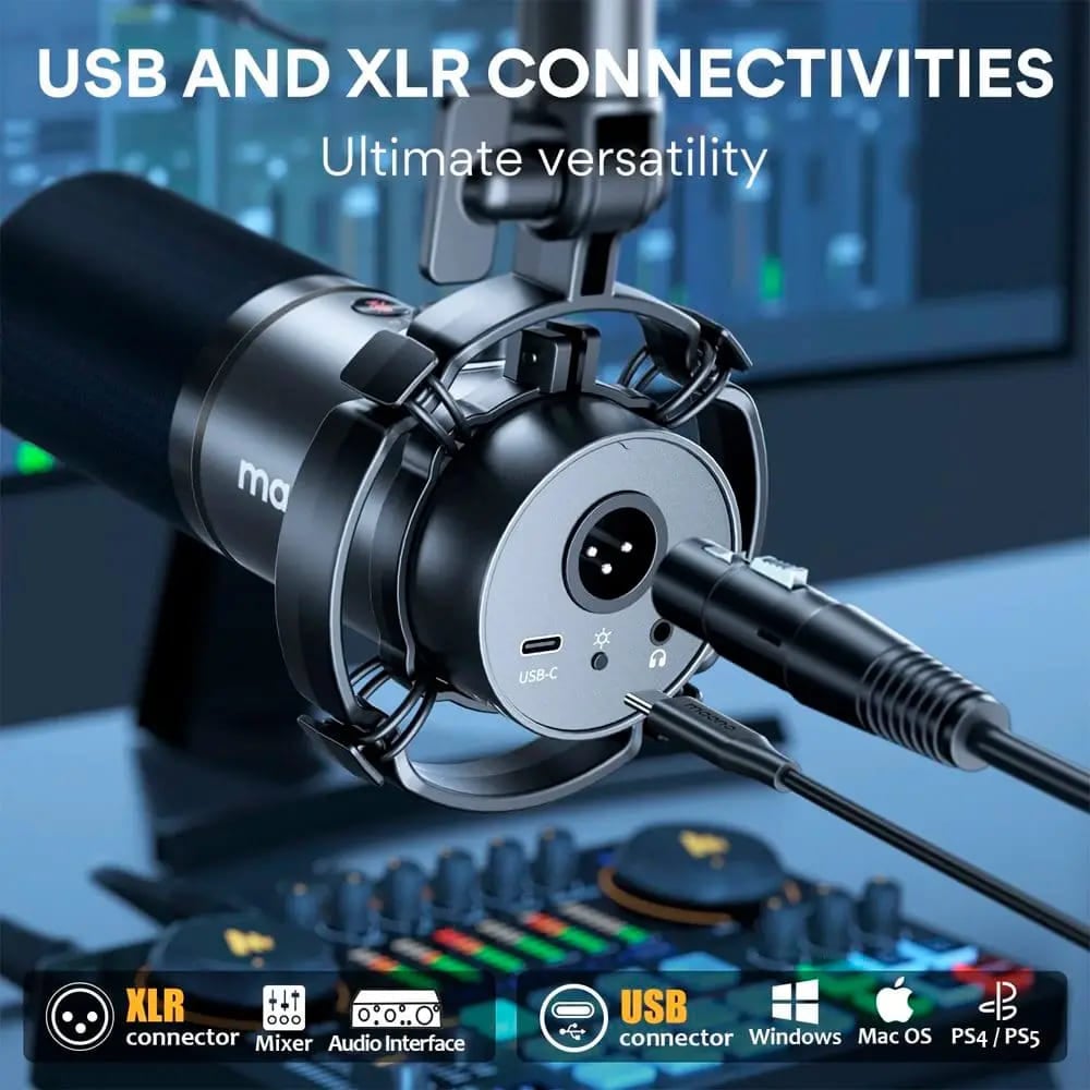 MICROFONO MAONO PD200XS CONDENSADOR AUX/USB DINÁMICO STUDIO PODCAST STREAMING - 4