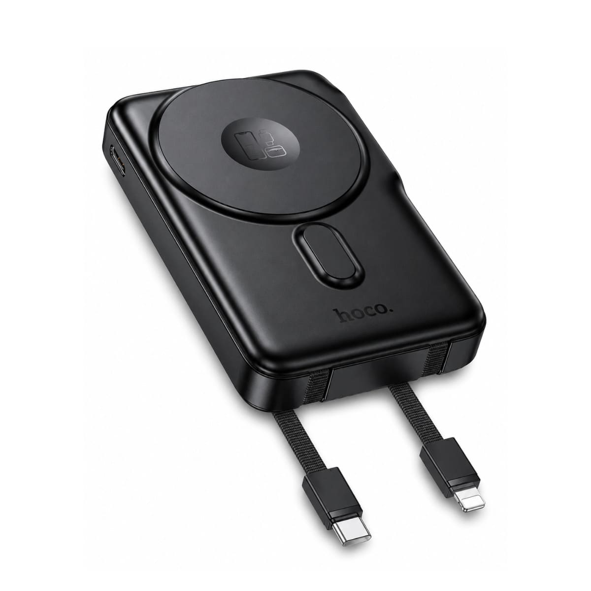 POWER BANK CARGADOR INALÁMBRICO MAGNÉTICO HOCO Q48 10000 MAH CON CABLES INTEGRADOS - 1