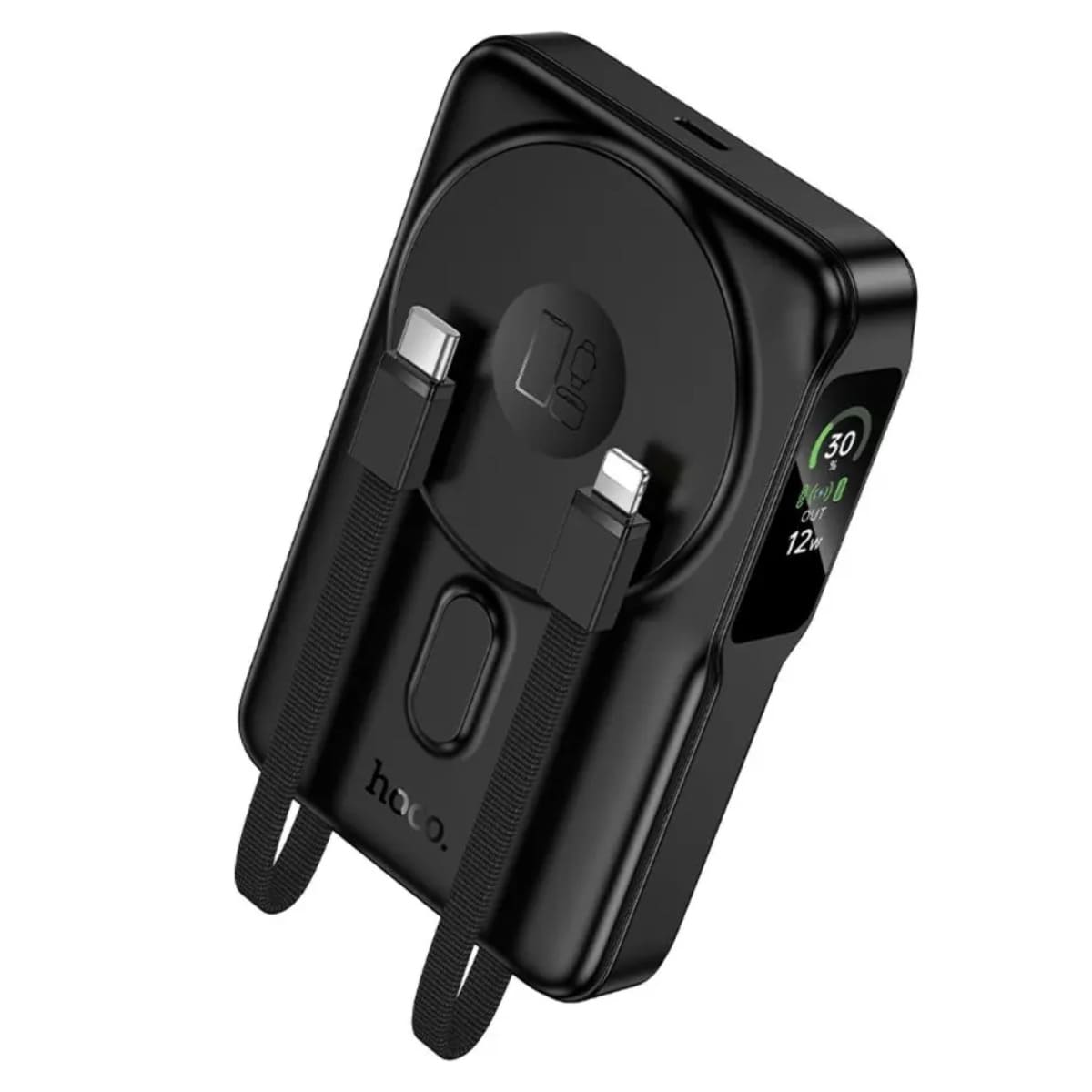 POWER BANK CARGADOR INALÁMBRICO MAGNÉTICO HOCO Q48 10000 MAH CON CABLES INTEGRADOS - 4