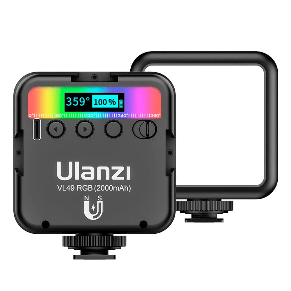 LUZ LED ULANZI VL49 RGB RECARGABLE PARA FOTOGRAFÍA Y STREAMING - 1