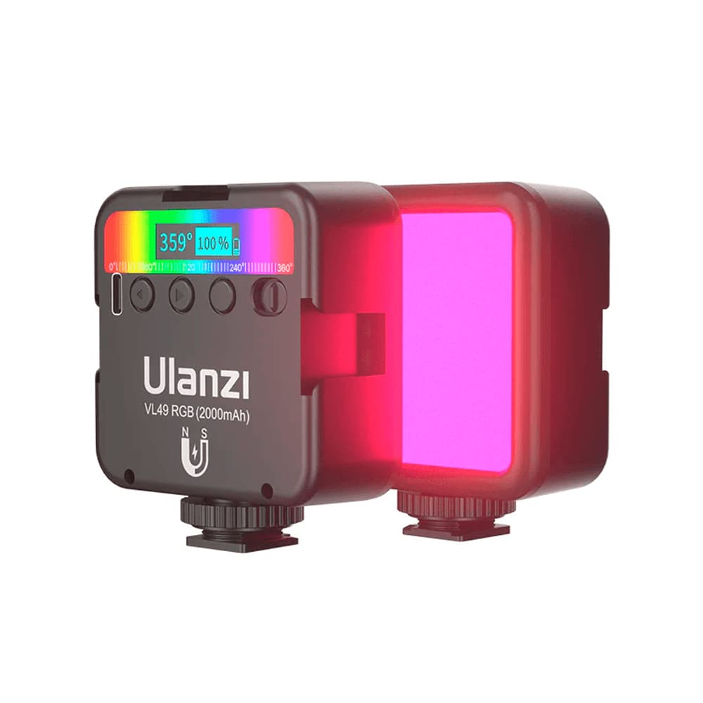 LUZ LED ULANZI VL49 RGB RECARGABLE PARA FOTOGRAFÍA Y STREAMING - 3