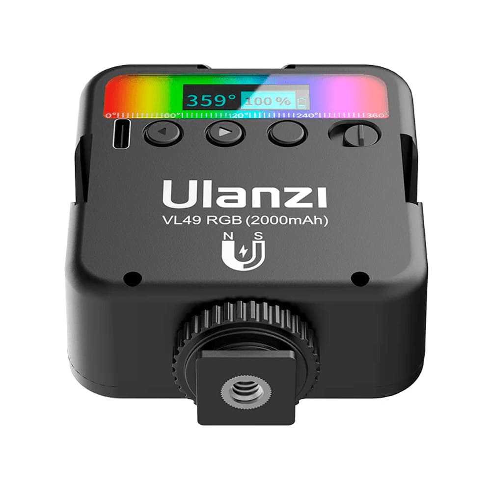 LUZ LED ULANZI VL49 RGB RECARGABLE PARA FOTOGRAFÍA Y STREAMING - 4