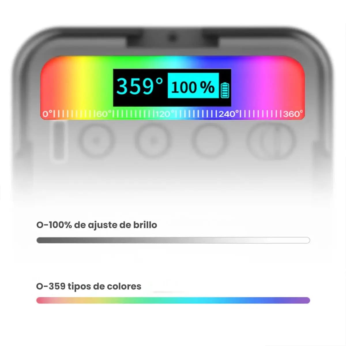 LUZ LED ULANZI VL49 RGB RECARGABLE PARA FOTOGRAFÍA Y STREAMING - 9
