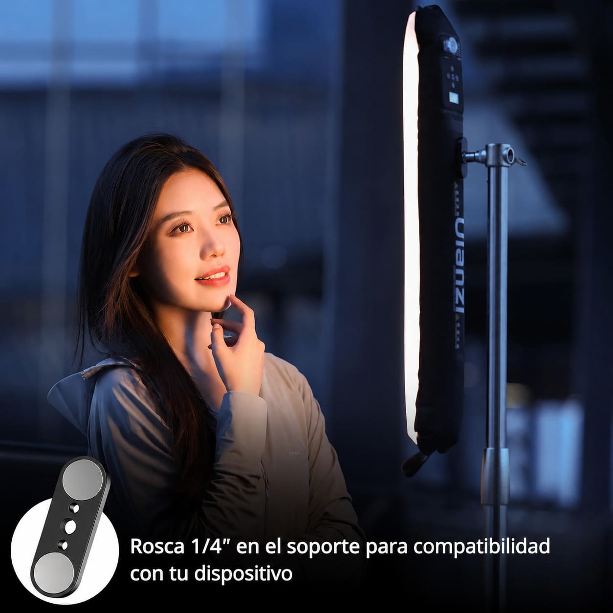 ULANZI UA12 TUBO DE LUZ INFLABLE BICOLOR 12W LED 2700K-6500K CRI95 NEGRO - 7