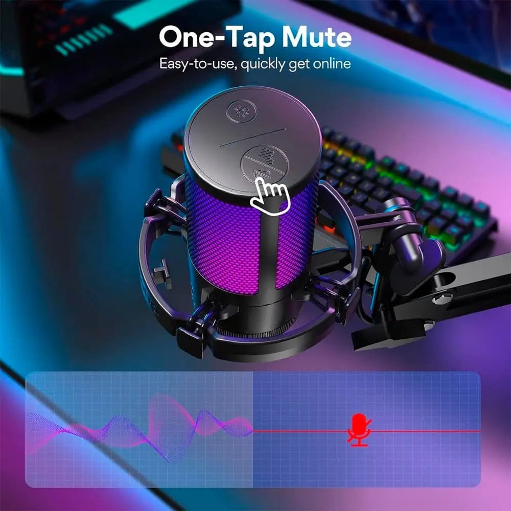 MICROFONO MAONO DGM20 GRABACIÓN STREAMING RGB USB - 3