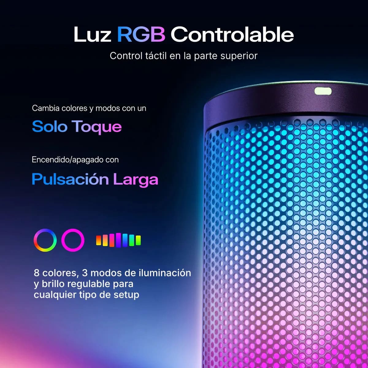 MICROFONO MAONO DGM20 GAMERWAVE USB RGB CANCELACION DE RUIDO STREAMING PODCAST - 4
