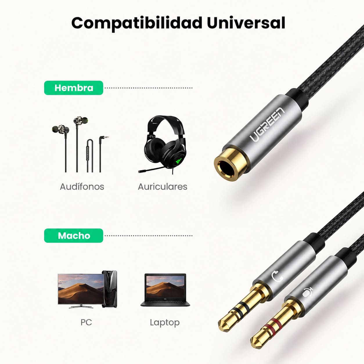 CONECTOR RJ45 UGREEN NW111 CAT6 METAL BLINDADO 8P8C PACK 100 UNIDADES - 4