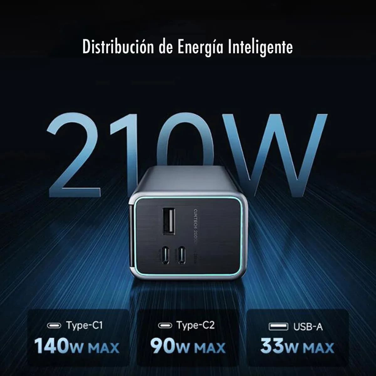 POWER BANK CUKTECH 15 ULTRA PB200U 20000MAH 210W TFT PD3.1 ALUMINIO - 6