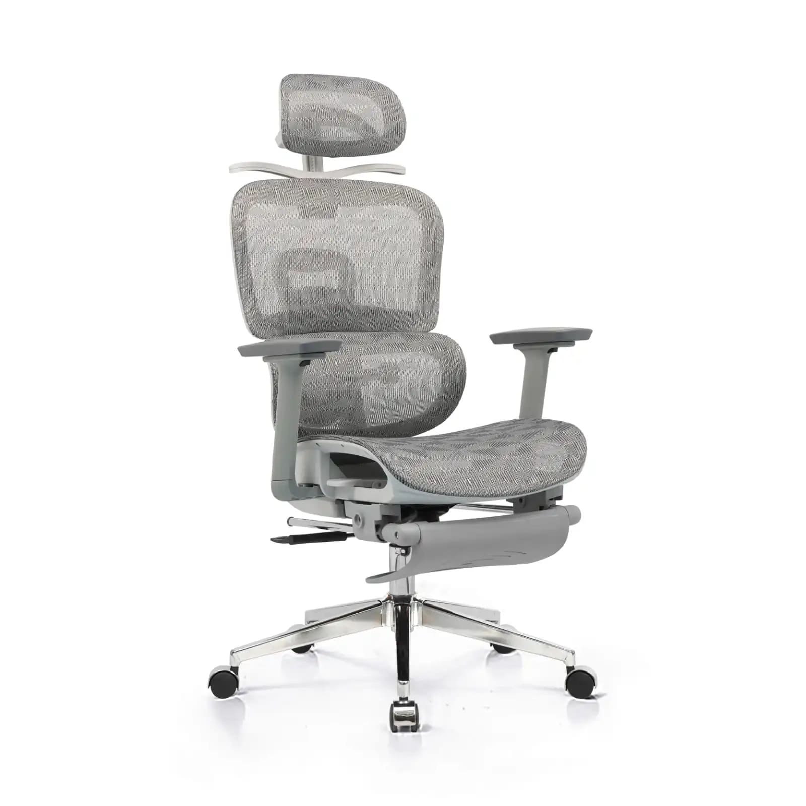 SILLA DE OFICINA HAVEN M1 PRO ERGONOMICA MESH BASE CROMADA CON REPOSAPIES - 1