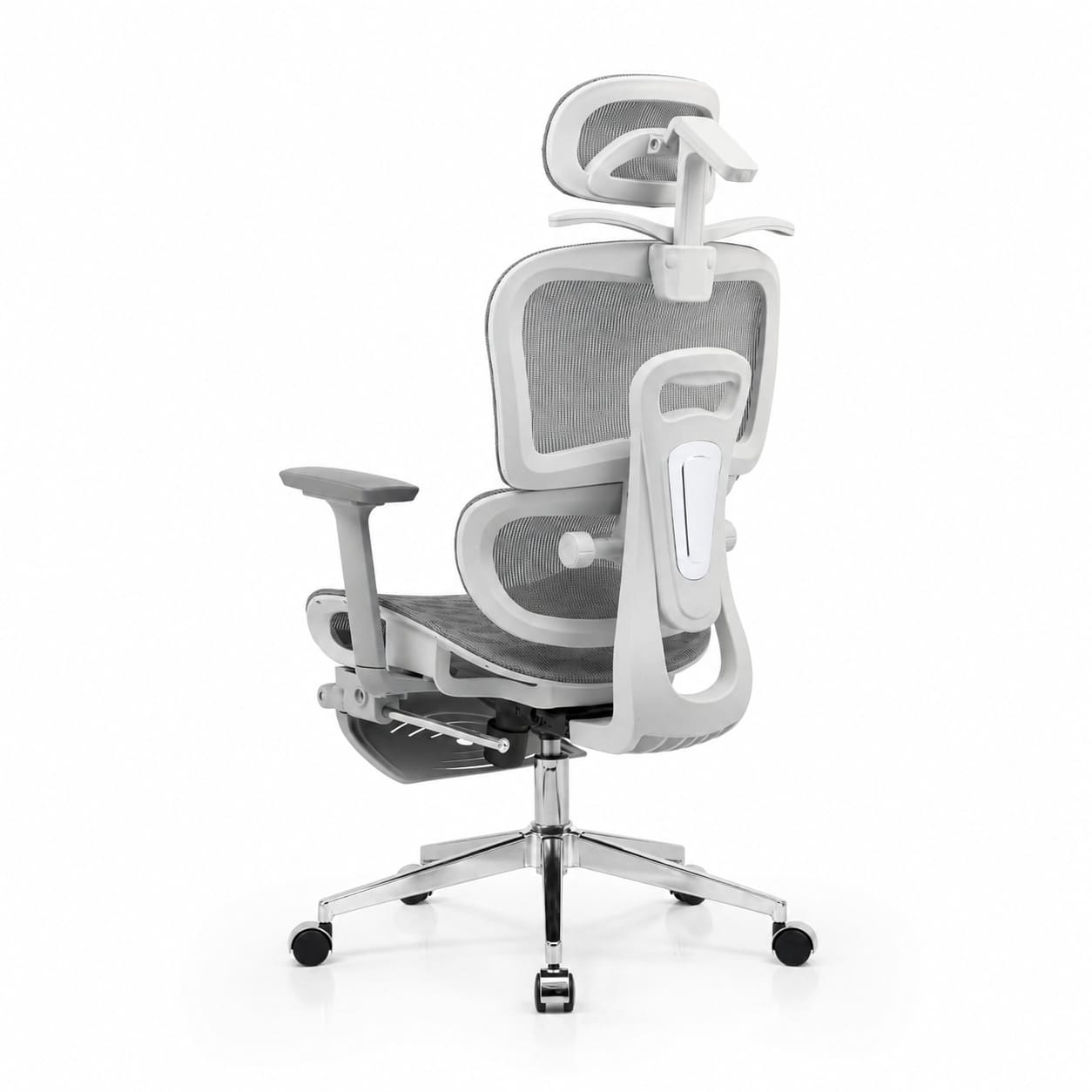 SILLA DE OFICINA HAVEN M1 PRO ERGONOMICA MESH BASE CROMADA CON REPOSAPIES - 4