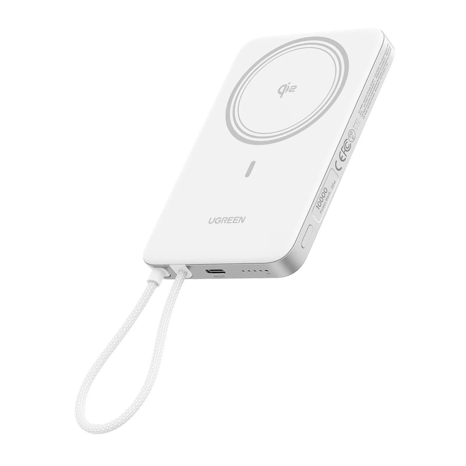 POWER BANK UGREEN PB570 MAGFLOW QI2 30W 10000MAH ULTRA SLIM - 4