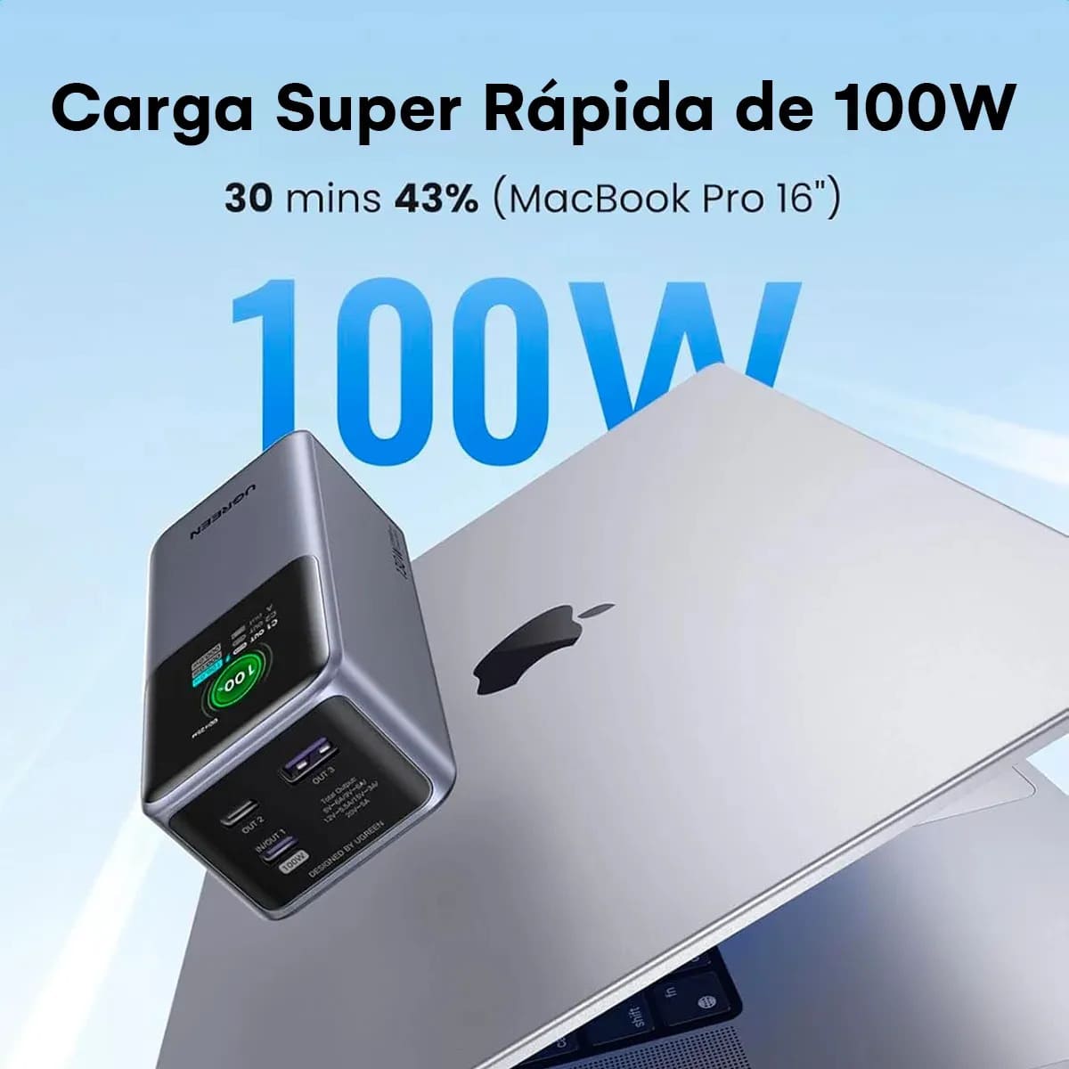 POWER BANK UGREEN PB721 20000MAH CARGA RAPIDA 130W - 3