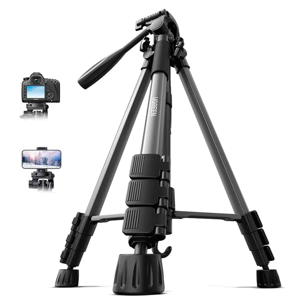 TRÍPODE PROFESIONAL UGREEN LP661 DE 175CM PARA CÁMARA Y CELULAR - 1