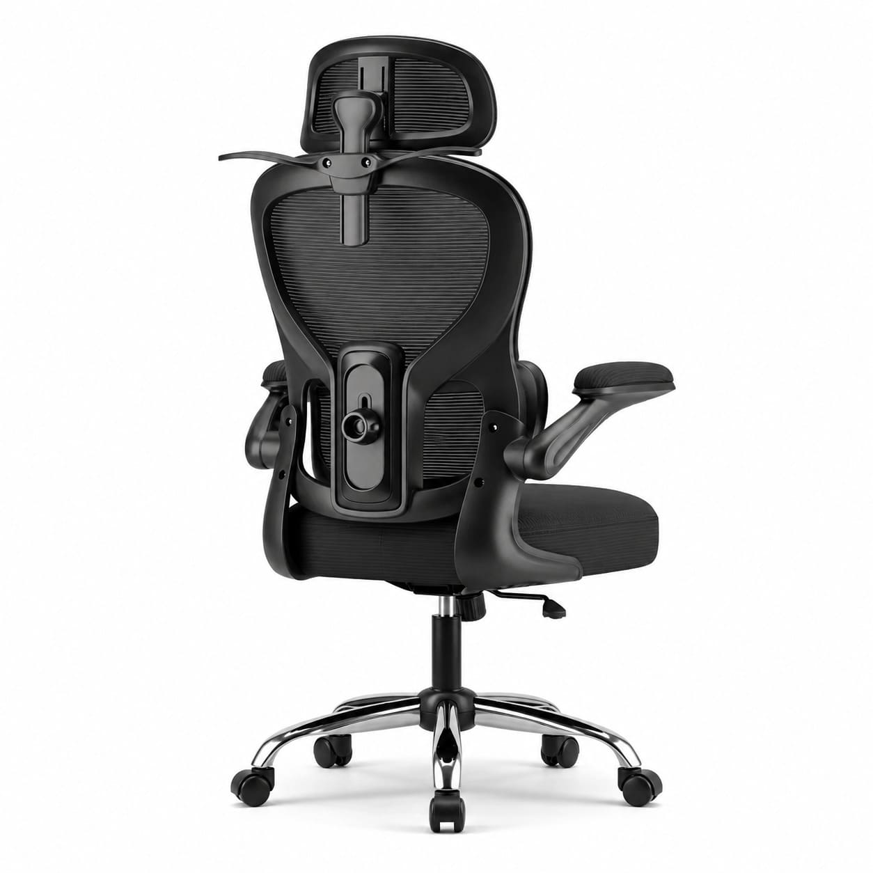 SILLA ERGONOMICA HAVEN D1 SOPORTE LUMBAR AJUSTABLE BASE DE ACERO NEGRO - 1