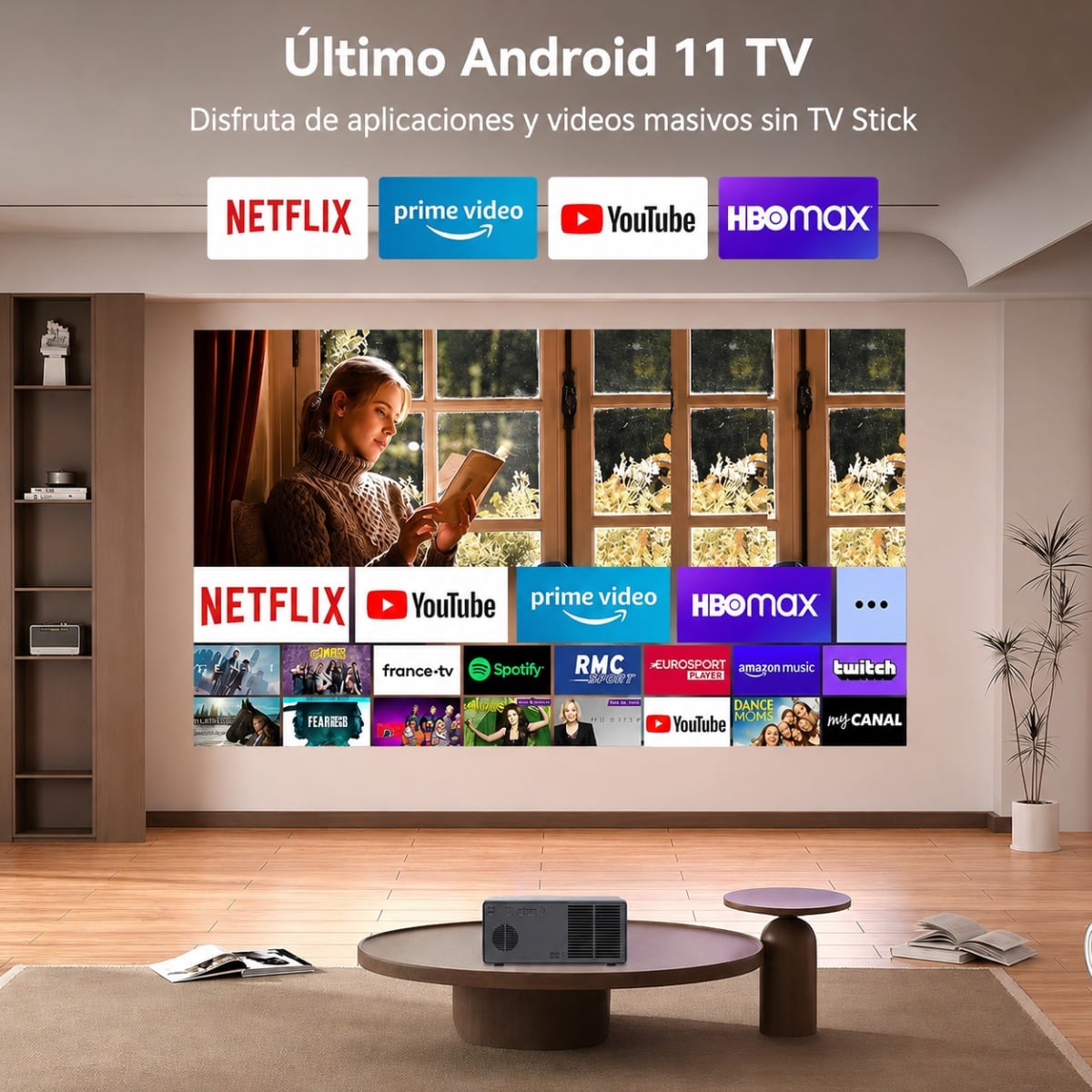 PROYECTOR WANBO X5 PRO 1080P 1100 LUMENS HDR10 4K GOOGLE TV - 10