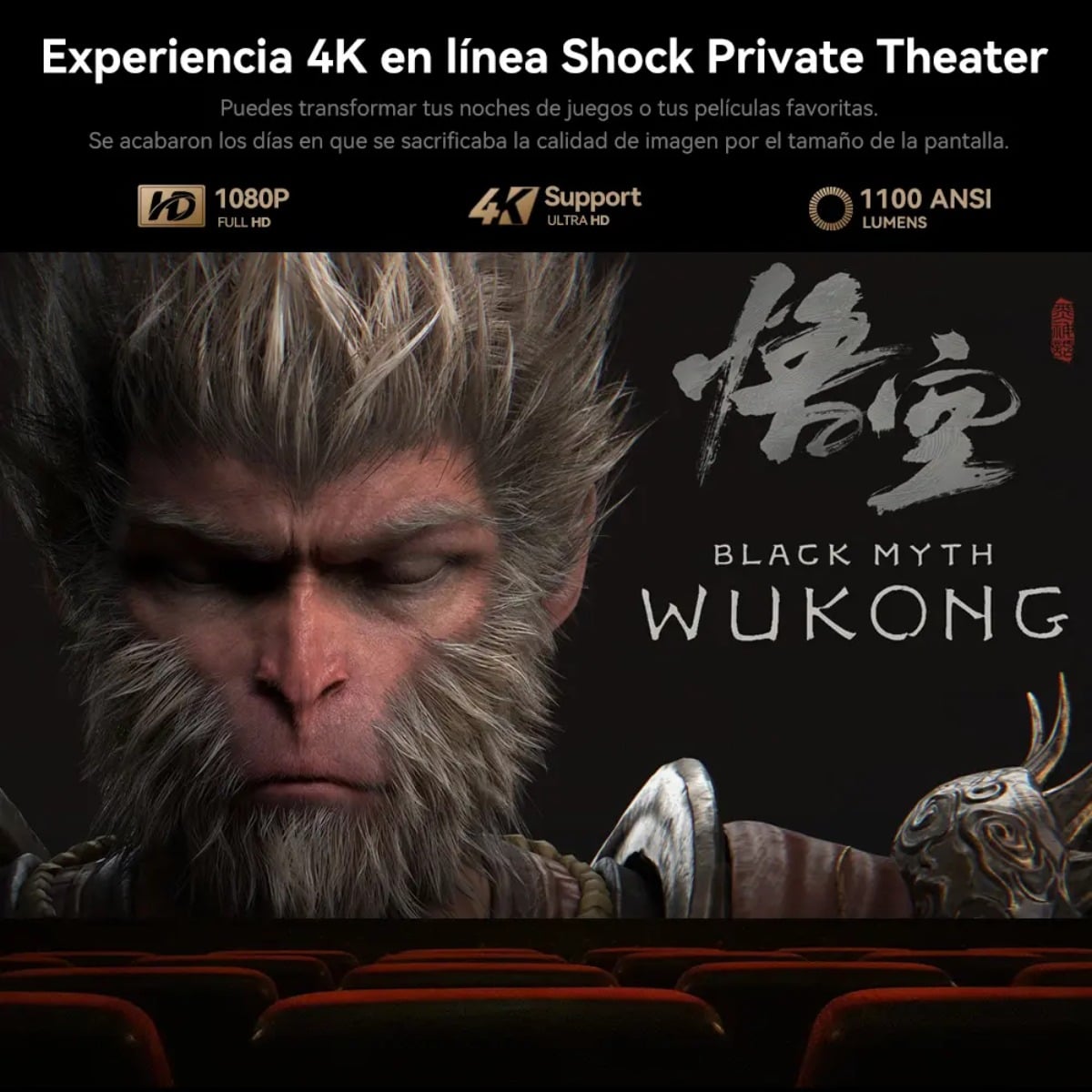 PROYECTOR WANBO X5 PRO 1080P 1100 LUMENS HDR10 4K GOOGLE TV - 5