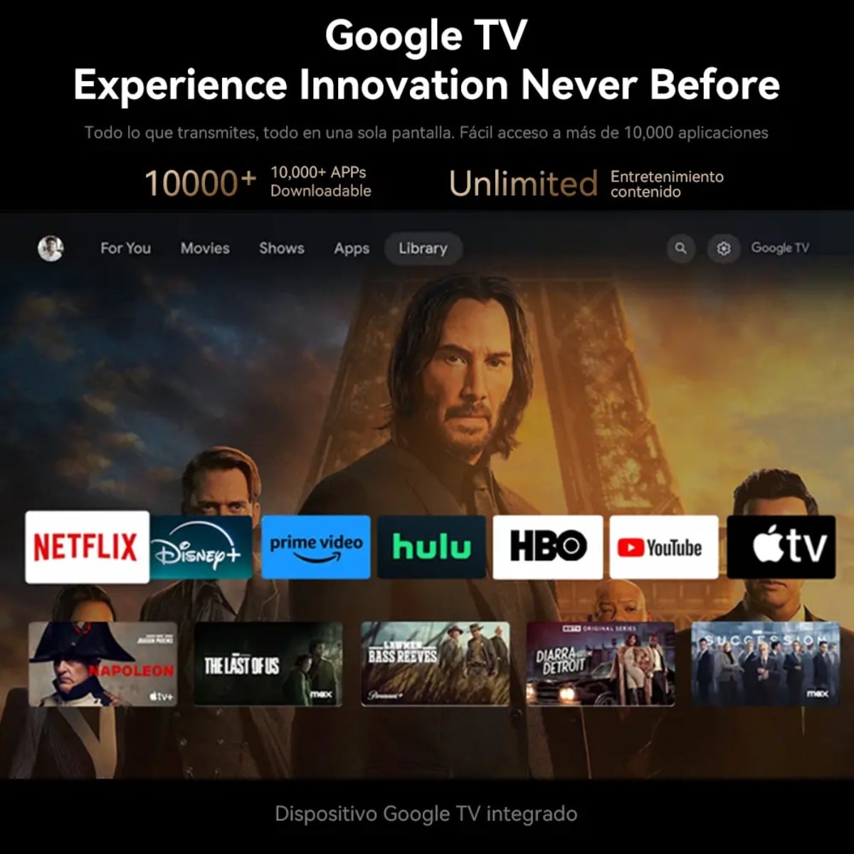 PROYECTOR WANBO X5 PRO 1080P 1100 LUMENS HDR10 4K GOOGLE TV - 7
