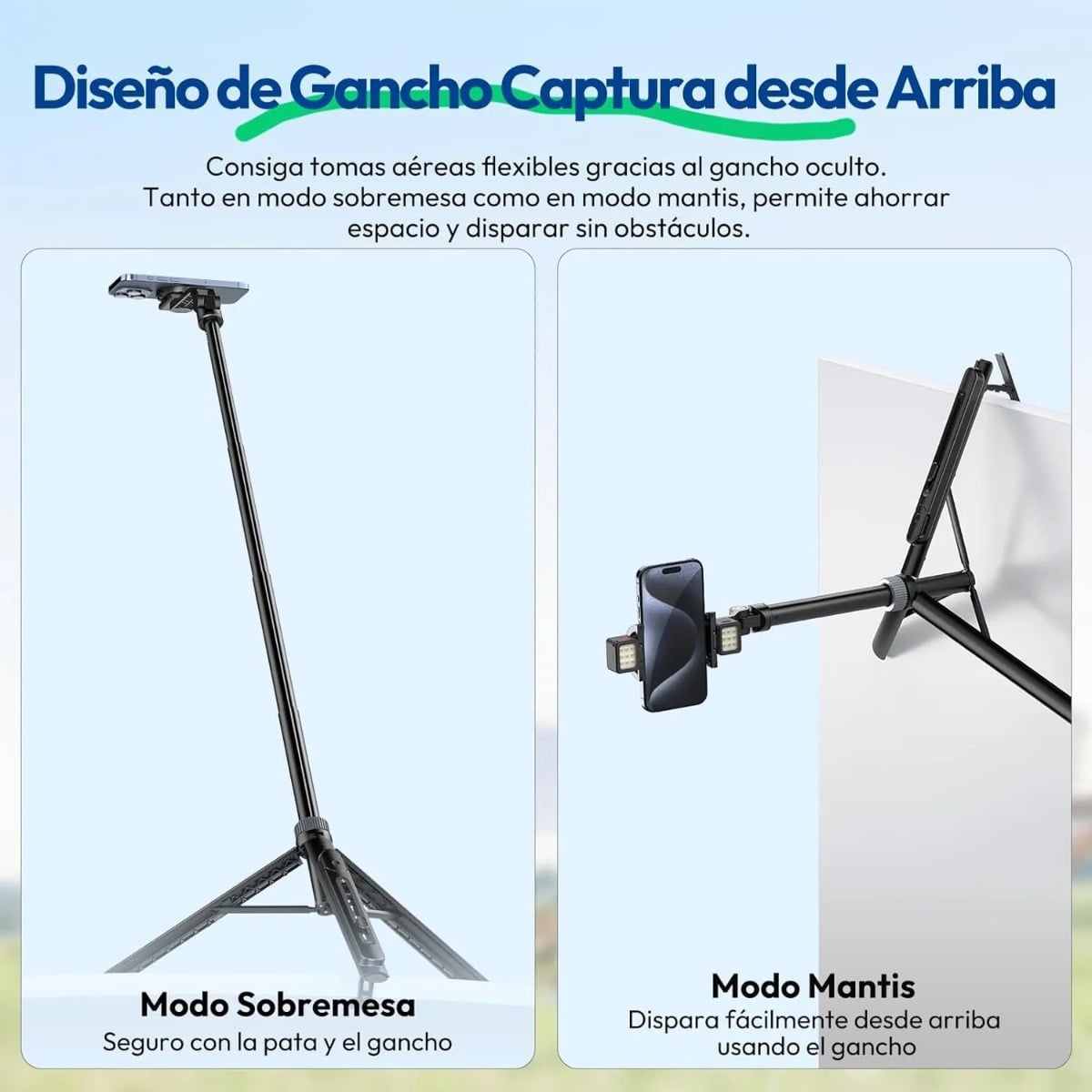 TRIPODE ULANZI TT88 4 EN 1 PARA CELULARES CON MAGSAFE, MODO OVERHEAD Y CONTROL BLUETOOTH - 5