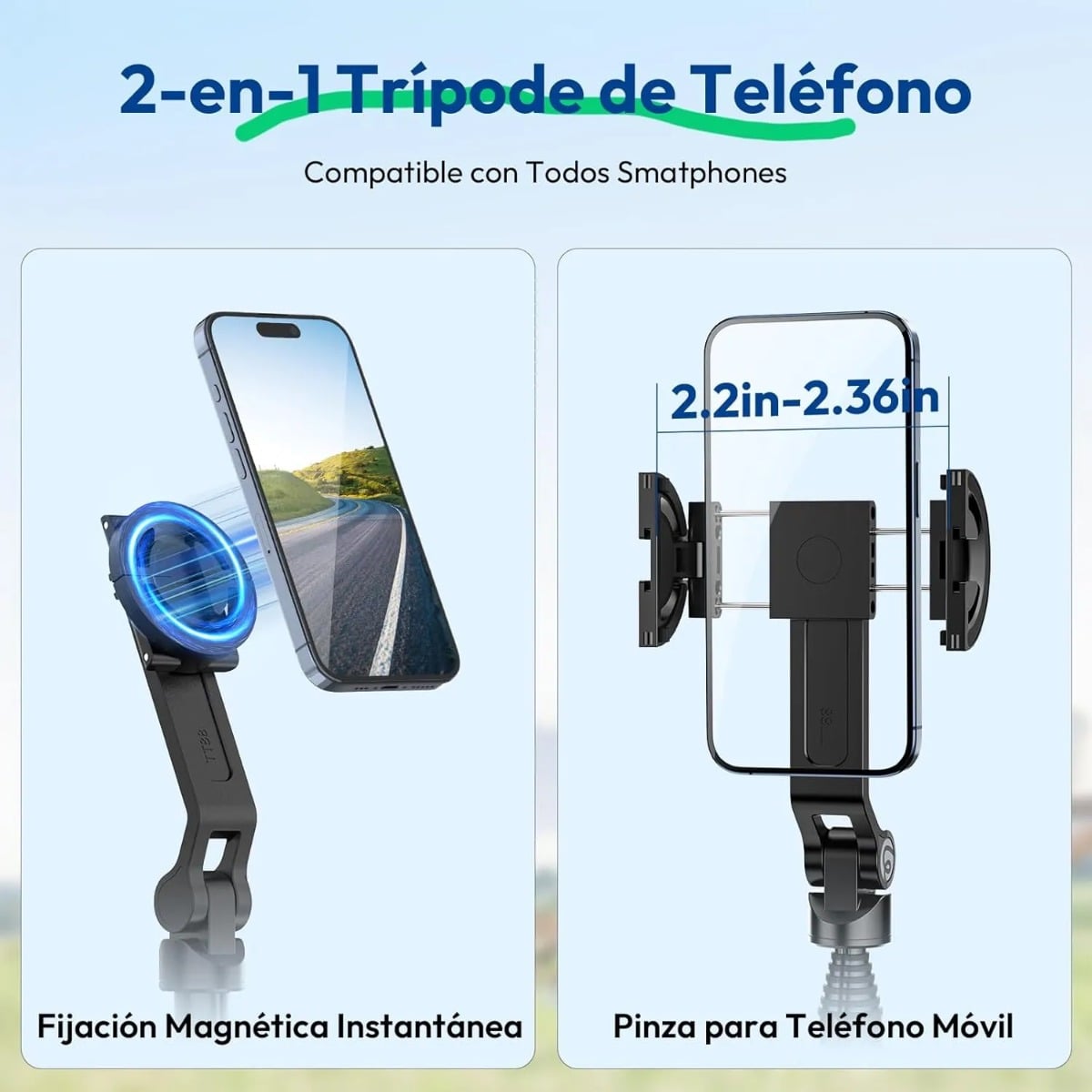 TRIPODE ULANZI TT88 4 EN 1 PARA CELULARES CON MAGSAFE, MODO OVERHEAD Y CONTROL BLUETOOTH - 6