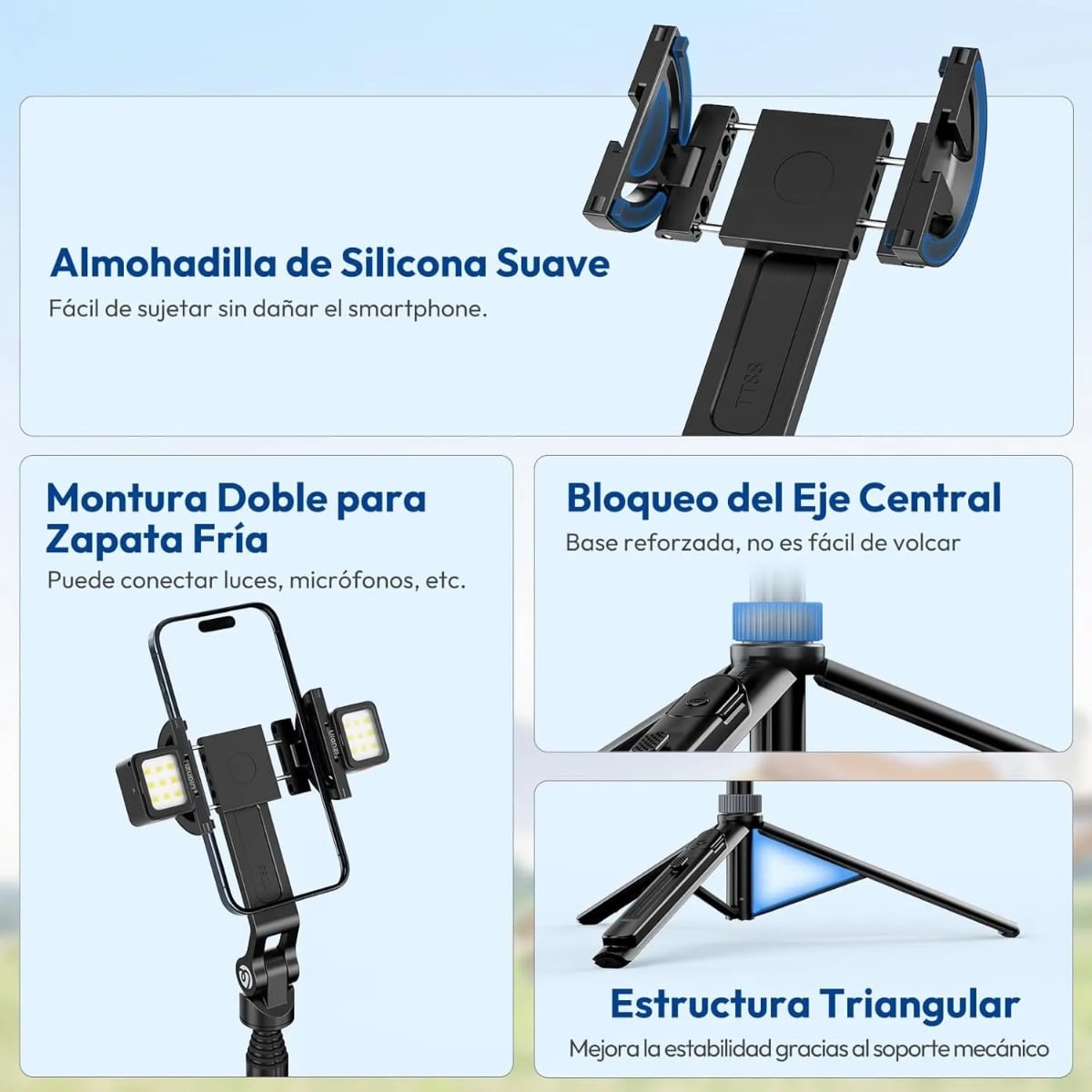 TRIPODE ULANZI TT88 4 EN 1 PARA CELULARES CON MAGSAFE, MODO OVERHEAD Y CONTROL BLUETOOTH - 7