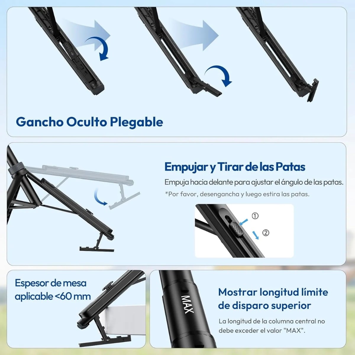TRIPODE ULANZI TT88 4 EN 1 PARA CELULARES CON MAGSAFE, MODO OVERHEAD Y CONTROL BLUETOOTH - 8