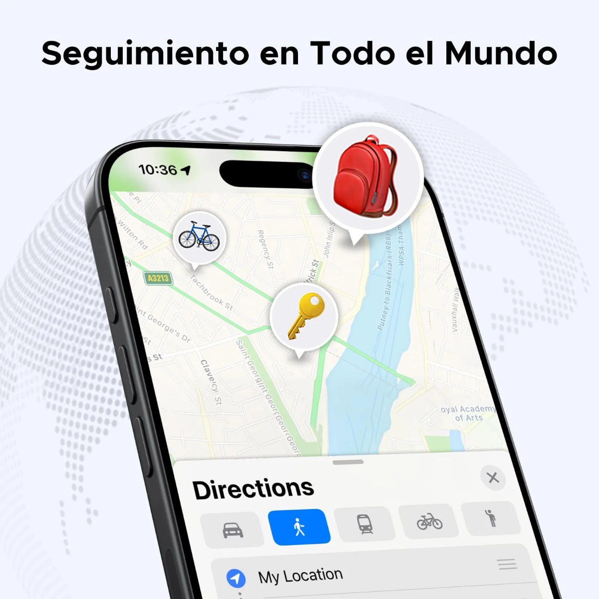 RASTREADOR BLUETOOTH UGREEN FINE TRACK PARA APPLE FIND MY PILA REEMPLAZABLE - 3